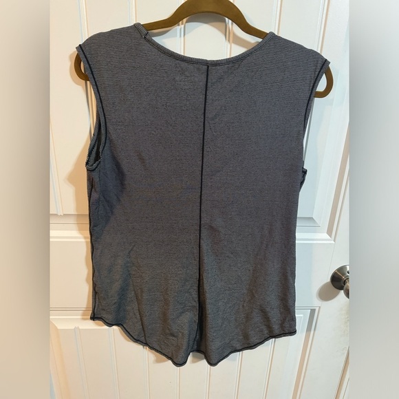 Athleta Black Striped Muscle Tank - Picture 6 of 6